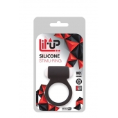 Чёрное эрекционное виброкольцо LIT-UP SILICONE STIMU RING 3 BLACK - Dream Toys - в Нальчике купить с доставкой