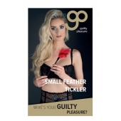 Пластиковая метелочка с красными пёрышками Small Feather Tickler - 32 см. - Blush Novelties - купить с доставкой в Нальчике