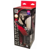 Пояс харнесс премиум класса WOMAN SIMPLEX(S) с 3 черными насадками - LOVETOY (А-Полимер) - купить с доставкой в Нальчике