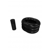 Чёрное эрекционное виброкольцо Stretch - Bathmate - в Нальчике купить с доставкой