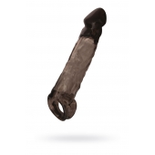 Чёрная насадка на пенис Tс подхватом - 19,5 см. - ToyFa - в Нальчике купить с доставкой