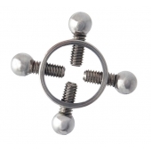 Серебристые зажимы для сосков на винтах - ToyFa - купить с доставкой в Нальчике