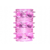 Розовая насадка на пенис Rings Armour - Lola Games - в Нальчике купить с доставкой