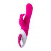 Розовый вибратор с клиторальным стимулятором ELLY с подогревом - 21,5 см. - JOS купить в Нальчике с доставкой в Orgasmix.ru Розовый вибратор с клиторальным стимулятором ELLY с подогревом - 21,5 см. - JOS