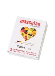 Жёлтые презервативы Masculan Ultra Tutti-Frutti с фруктовым ароматом - 3 шт. - Masculan - купить с доставкой в Нальчике