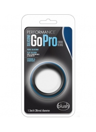 Черно-синее эрекционное кольцо Silicone Go Pro Cock Ring - Blush Novelties - в Нальчике купить с доставкой