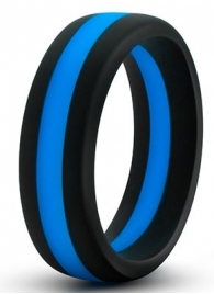 Черно-синее эрекционное кольцо Silicone Go Pro Cock Ring - Blush Novelties - в Нальчике купить с доставкой