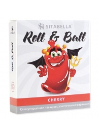 Стимулирующий презерватив-насадка Roll   Ball Cherry - Sitabella - купить с доставкой в Нальчике