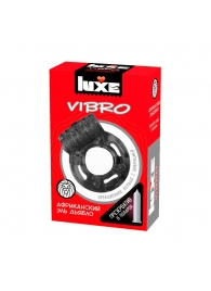 Чёрное эрекционное виброкольцо Luxe VIBRO  Африканский Эль Дьябло  + презерватив - Luxe - в Нальчике купить с доставкой