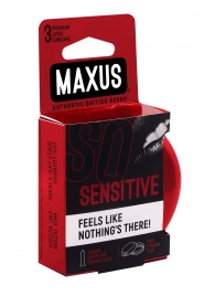 Ультратонкие презервативы в железном кейсе MAXUS Sensitive - 3 шт. - Maxus - купить с доставкой в Нальчике