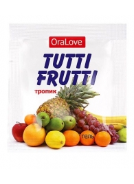 Пробник гель-смазки Tutti-frutti со вкусом тропических фруктов - 4 гр. - Биоритм - купить с доставкой в Нальчике