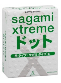 Презервативы Sagami Xtreme SUPER DOTS с точками - 3 шт. - Sagami - купить с доставкой в Нальчике