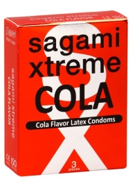 Ароматизированные презервативы Sagami Xtreme COLA - 3 шт. - Sagami - купить с доставкой в Нальчике