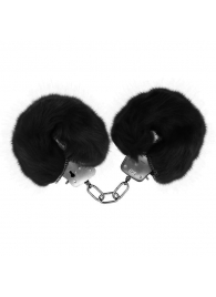 Черные меховые наручники Love с ключиками - Baile - купить с доставкой в Нальчике