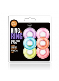 Набор из 6 эрекционных колец King of the Ring - Blush Novelties - в Нальчике купить с доставкой