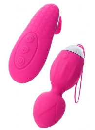 Розовые виброшарики TELLA с пультом-стимулятором - ToyFa в Нальчике Розовые виброшарики TELLA с пультом-стимулятором - ToyFa