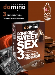 Презервативы для орального секса DOMINO Sweet Sex с ароматом шоколадного мусса - 3 шт. - Domino - купить с доставкой в Нальчике