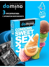 Презервативы для орального секса DOMINO Sweet Sex с ароматом мороженого - 3 шт. - Domino - купить с доставкой в Нальчике