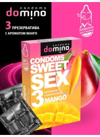 Презервативы для орального секса DOMINO Sweet Sex с ароматом манго - 3 шт. - Domino - купить с доставкой в Нальчике