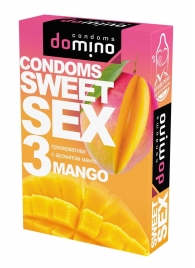 Презервативы для орального секса DOMINO Sweet Sex с ароматом манго - 3 шт. - Domino - купить с доставкой в Нальчике