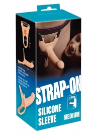 Силиконовый полый страпон на ремнях Silicone Strap-on - 16 см. - Orion - купить с доставкой в Нальчике