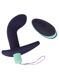 Темно-фиолетовый вибростимулятор простаты с пультом ДУ Remote Controlled Prostate Plug - Orion - в Нальчике купить с доставкой