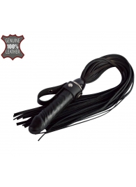 Черная плеть  Ковбой  с ручкой-фаллосом - 55 см. - Sitabella - купить с доставкой в Нальчике