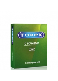 Текстурированные презервативы Torex  С точками  - 3 шт. - Torex - купить с доставкой в Нальчике