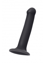 Черный фаллос на присоске Silicone Bendable Dildo M - 18 см. - Strap-on-me - купить с доставкой в Нальчике