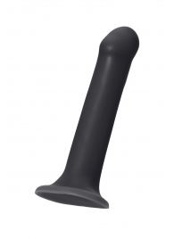 Черный фаллос на присоске Silicone Bendable Dildo L - 19 см. - Strap-on-me - купить с доставкой в Нальчике