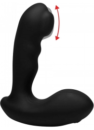 Черный стимулятор простаты Alpha-Pro 7X P-Milker Silicone Prostate Stimulator with Milking Bead - XR Brands - в Нальчике купить с доставкой