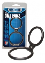 Чёрное двойное эрекционное кольцо Dual Rings Black - Dream Toys - в Нальчике купить с доставкой