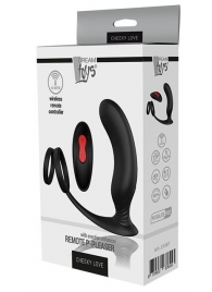 Черный массажер простаты REMOTE P-PLEASER - Dream Toys - в Нальчике купить с доставкой