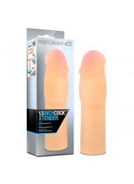 Телесная насадка-удлинитель на пенис PERFORMANCE 1.5INCH COCK XTENDER - 16 см. - Blush Novelties - в Нальчике купить с доставкой