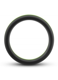 Черно-зеленое эрекционное кольцо Silicone Go Pro Cock Ring - Blush Novelties - в Нальчике купить с доставкой