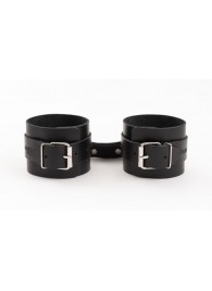 Черные кожаные наручники Ladys Arsenal - БДСМ Арсенал - купить с доставкой в Нальчике