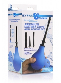 Анальный душ с 3 насадками Premium One-way Valve Anal Douche Set - XR Brands - купить с доставкой в Нальчике