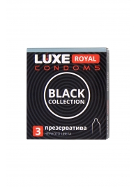 Черные презервативы LUXE Royal Black Collection - 3 шт. - Luxe - купить с доставкой в Нальчике