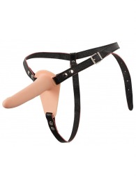 Телесный поясной страпон с вибрацией Vibrating Strap-On - 15,7 см. - Orion - купить с доставкой в Нальчике