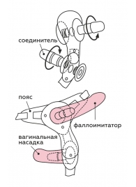 Черный пояс для женщин BEST SELECT с 3 насадками - LOVETOY (А-Полимер) - купить с доставкой в Нальчике