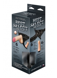 Черный пояс для женщин BEST SELECT с 3 насадками - LOVETOY (А-Полимер) - купить с доставкой в Нальчике