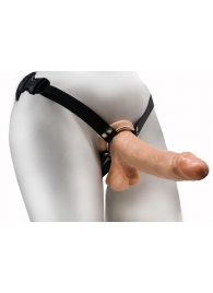 Реалистичный фаллос на регулируемых трусиках с кольцом - 17,5 см. - LOVETOY (А-Полимер) - купить с доставкой в Нальчике