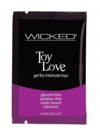 Лубрикант на водной основе для использования с игрушками WICKED Toy Love - 3 мл. - Wicked - купить с доставкой в Нальчике