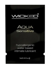 Мягкий лубрикант на водной основе WICKED AQUA Sensitive - 3 мл. - Wicked - купить с доставкой в Нальчике