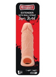 Телесная насадка EXTENDER WITH BALL STRAP 5.5 - 14 см. - Dream Toys - в Нальчике купить с доставкой