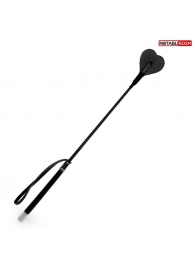 Черный стек с наконечником-сердечком - 54 см. - Notabu - купить с доставкой в Нальчике Черный стек с наконечником-сердечком - 54 см. - Notabu - купить с доставкой в Нальчике