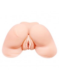 Телесная вибровагина Julie с 2 рабочими отверстиями - Baile - в Нальчике купить с доставкой