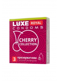 Презервативы с ароматом вишни LUXE Royal Cherry Collection - 3 шт. - Luxe - купить с доставкой в Нальчике