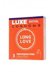 Презервативы с продлевающим эффектом LUXE Royal Long Love - 3 шт. - Luxe - купить с доставкой в Нальчике