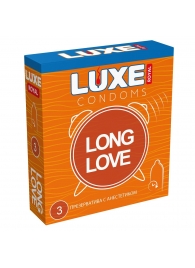 Презервативы с продлевающим эффектом LUXE Royal Long Love - 3 шт. - Luxe - купить с доставкой в Нальчике